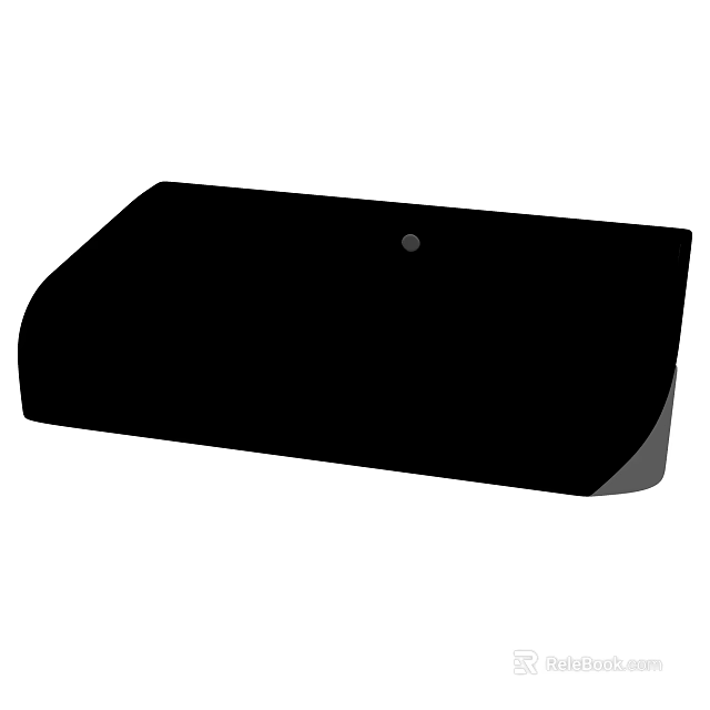 Black Modern Countertop Washbasin With Sleek Minimalist Design Style 3d model 
