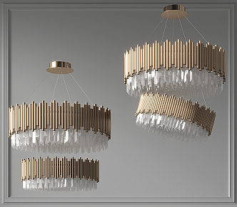 Modern Crystal Chandelier Home Decoration Chandelier Main Light Fixtures 3d model