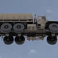 Military Armored Tank With Camo Exterior Tracks And Turret Against Cloudy Sky