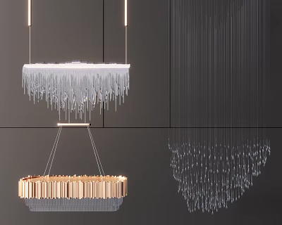Various Modern Chandelier Designs With Crystal Fringe Tassel And Metal Frame 3d model