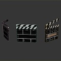 Director Board Field Noteboard Clapper Film Partition Film Clapper PBR Game Item Game Equipment 3d model