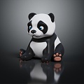 Modern teddy bear cat toy panda 3d model