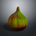Fresh Ripe Fig with Vibrant Green and Red Stripes Healthy Natural Fruit