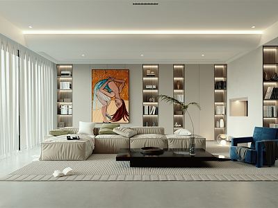 modern living room model