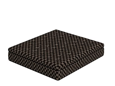 Classic Checkered Fabric Mattress With Dark And Light Grid Pattern Design 3d model