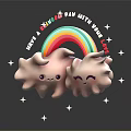 Modern Game Character Clouds Cartoon Clouds 3d model