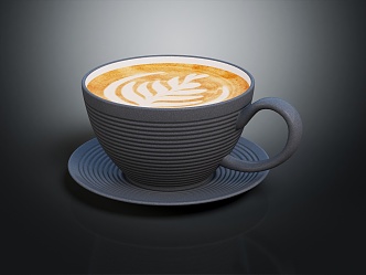 Modern coffee cup coffee cappuccino 3d model