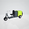 Three Wheeled Electric Vehicle With Bright Green Tank And Seat