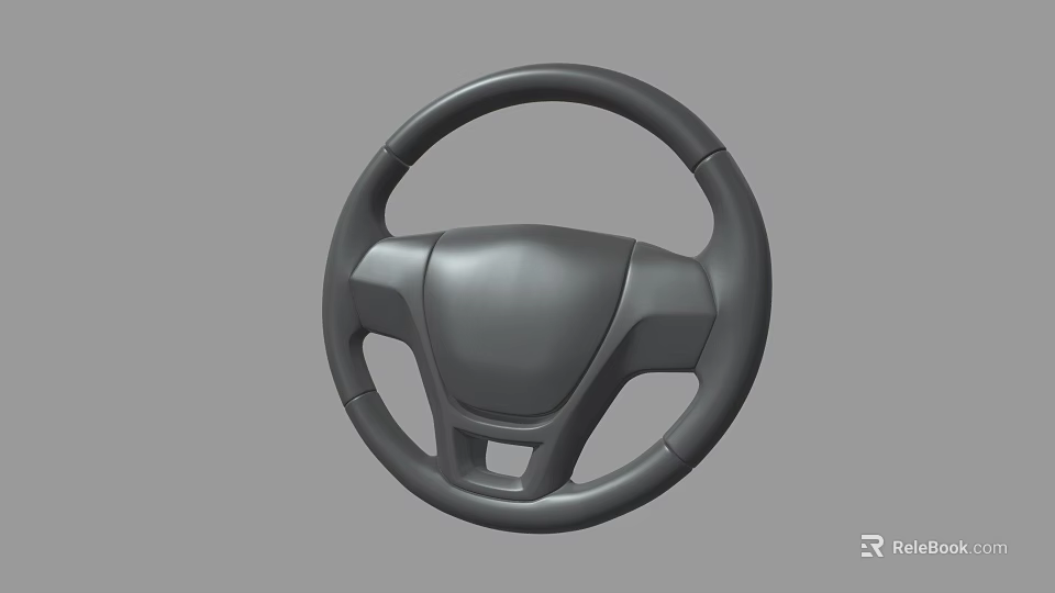 Modern Car Steering Wheel Design Features Sleek Black Finish And Ergonomic Comfortable Grip 3d model 