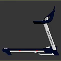 Modern Fitness Treadmill With Digital Display And Blue White Running Belt