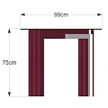 Modern Dining Table With Glass Top And Red White Sleek Legs Design