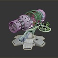 laser tower turret turntable sci-fi tower defense game tower defense sci-fi turret game turret game turret 3d model