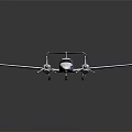 Sleek White And Blue Twin Engine Airplane With Cockpit And Modern Design