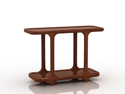 Brown Wooden Side Table With Unique Leg Design Sleek Lines And Modern Style 3d model