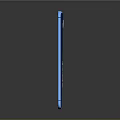 Modern Smartphone With Blue Frame Decorative Screen Pattern And Time
