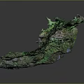 Realistic Miniature Natural Landscape Model With Green Vegetation Stone Structure Moss And Ground Cover