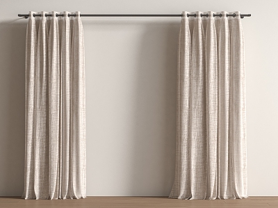 Curtain Screen Pleated Curtain 3d model