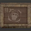 Wooden Supplies Crate With Metal Reinforced Strips And Solid Structure