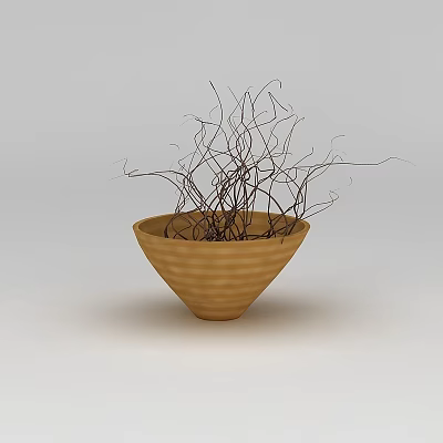 Dried branch ornaments 3d model