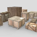 Heavy Duty Industrial Equipment Packaging with Durable Wooden Crates of Various Sizes