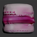 Two Pink Macarons Connected With Sweet Pink Filling And Smooth Icing Surface