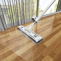 Efficient Home Cleaning Mop For Wooden Floor Surface With Long Handle 3d model