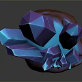 Decorative Purple Blue Crystal Ornament With Brown Base For Home Decor
