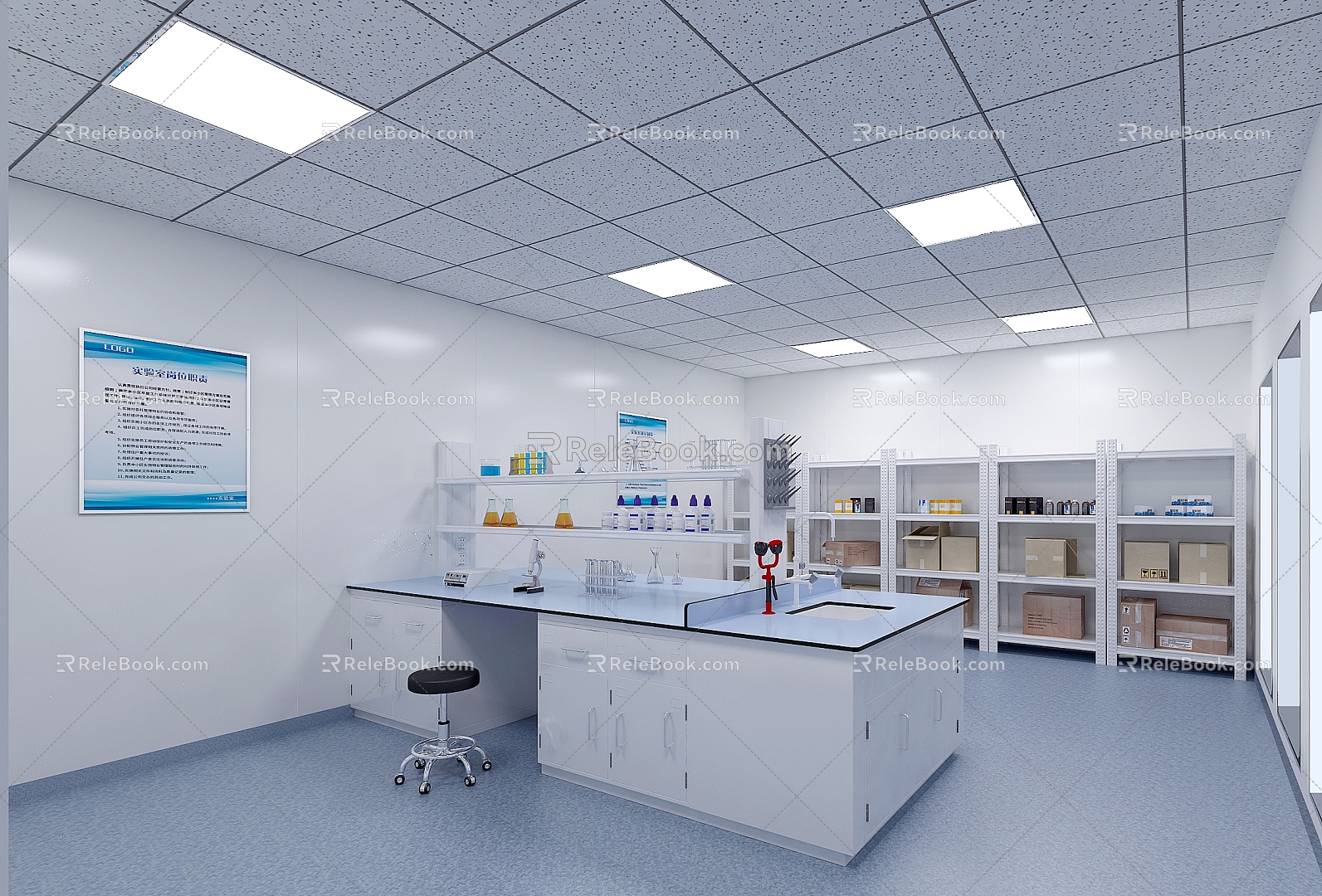 Modern Laboratory Environmental Protection Physical and Chemical Laboratory 3d model