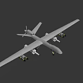 Large Commercial Airplane Top View With Four Engines And Long Wings On Dark Background