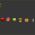 Red And Yellow Apples Showing Various States Whole Bitten Sliced And Cut Pieces