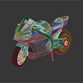 Futuristic Electric Motorcycle Featuring Sleek Body Modern LED Headlights And Sporty Design