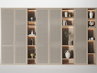 Modern Bookcase Decorative Bookcase Bookshelf 3d model