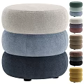 Soft Upholstered Stacked Poufs In Multiple Colors For Living Room Decor