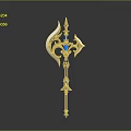 Cold weapons Sword Axe Hook Fork Spear Trident Melee Weapon Military 3d model