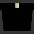 Black Round Daily Electrical Appliance With Blue Screen And Yellow Top Part