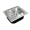 Stainless Steel Square Kitchen Sink With Single Bowl And Drainage Hole