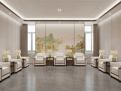 New Chinese Reception Room 3d model