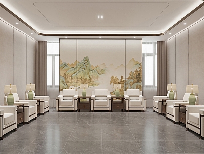 New Chinese Reception Room 3d model