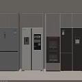 Modern Refrigerators In Different Styles Gray White Black With Display Screens And Door Designs