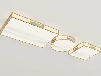 New Chinese ceiling lamp combination 3d model
