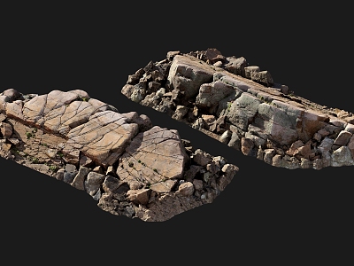 Modern Rock River Beach Rocks 3d model