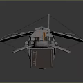 Futuristic Metal Aircraft Design Featuring Open Wings Cockpit And Ladder