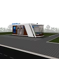 Smart Station Service Center With Modern Design Glass Windows And Digital Service Counters