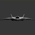 Futuristic White Aerodynamic Stealth Aircraft With Sleek Body And Blue Accents