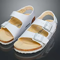 Modern Sandals Open Toe Shoes Platform Shoes 3d model