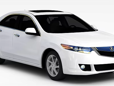 White Car 3d model White Car 3d model