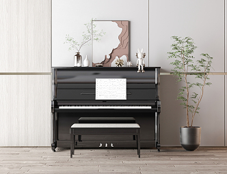 Modern Piano 3d model