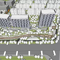 Style Science City Compound Comprehensive Community 3d model