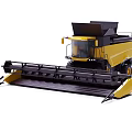Yellow Combine Harvester With Large Efficient Cutting Mechanism For Agricultural Use