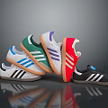 Colorful Striped Sneakers In Various Colors For Casual Sports Everyday Wear